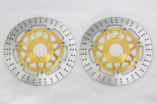  ブレーキディスクローター カワサキ用 ダブルブレーキ ゴールド