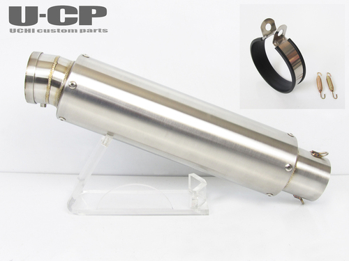  汎用 φ89×300 差込φ60.5 ステンレスレーシングサイレンサー