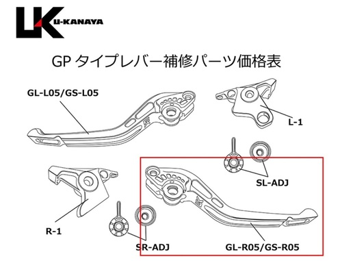  新 GPタイプレバー ショート ブレーキ側