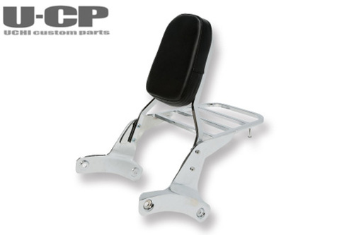  【ステンレス製】リアキャリア付バックレストセット シャドウ400 シャドウ750 (NC34 RC44)