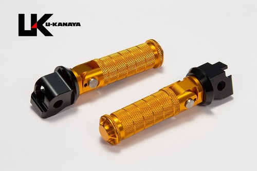  U-KANAYA アルミビレットステップバー KAWASAKI(ステップピンφ12) ゴールド