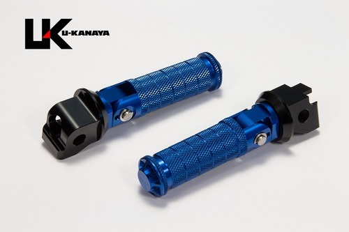 U-KANAYA アルミビレットステップバー KAWASAKI(ステップピンφ8) ブルー